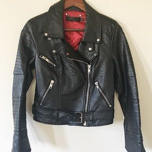{ABS} Vegan Leather Moto Jacket